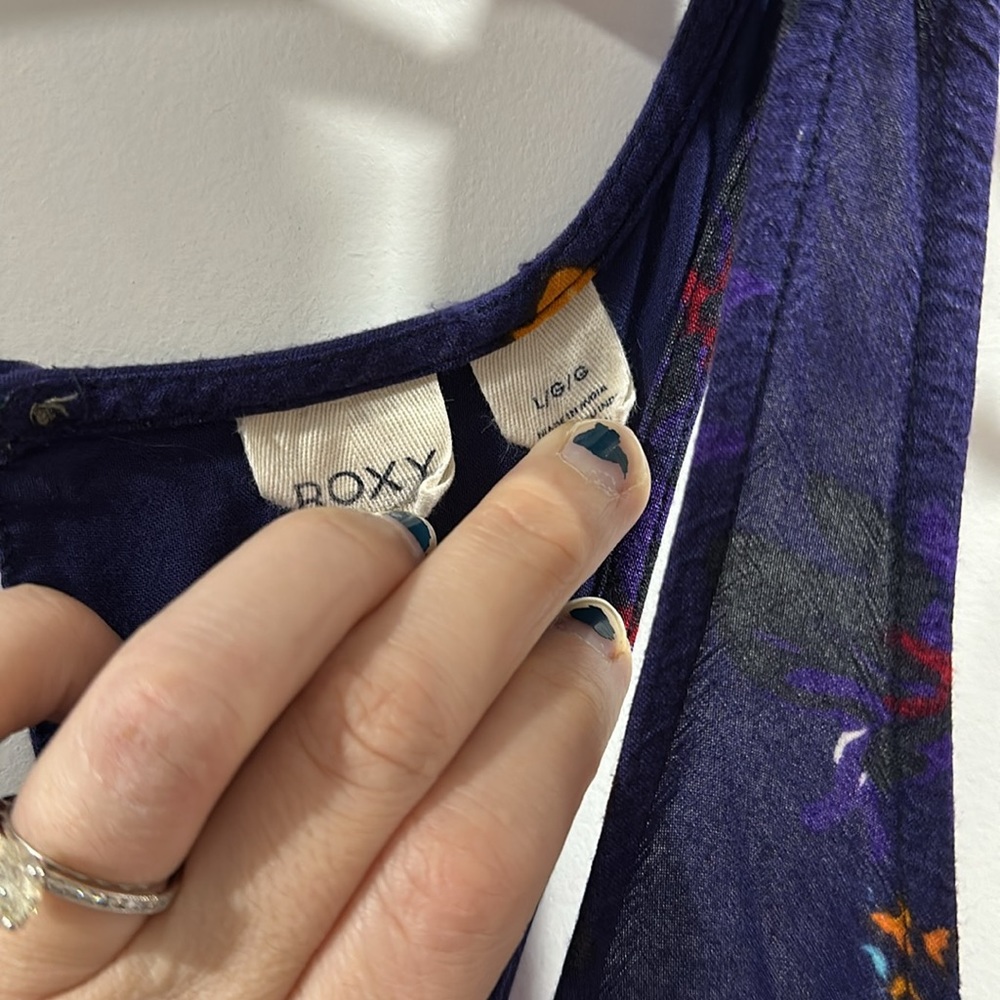 Roxy Floral Print Dress with Cut Out Back - Picture 3 of 7